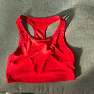 Red Cropped Workout Tank